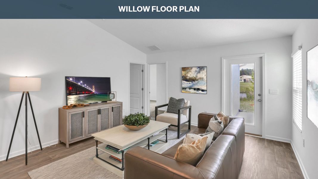 Representative furnished interior of a home built from the Willow by D.R. Horton in Grand Reserve, Bunnell (Image 9).