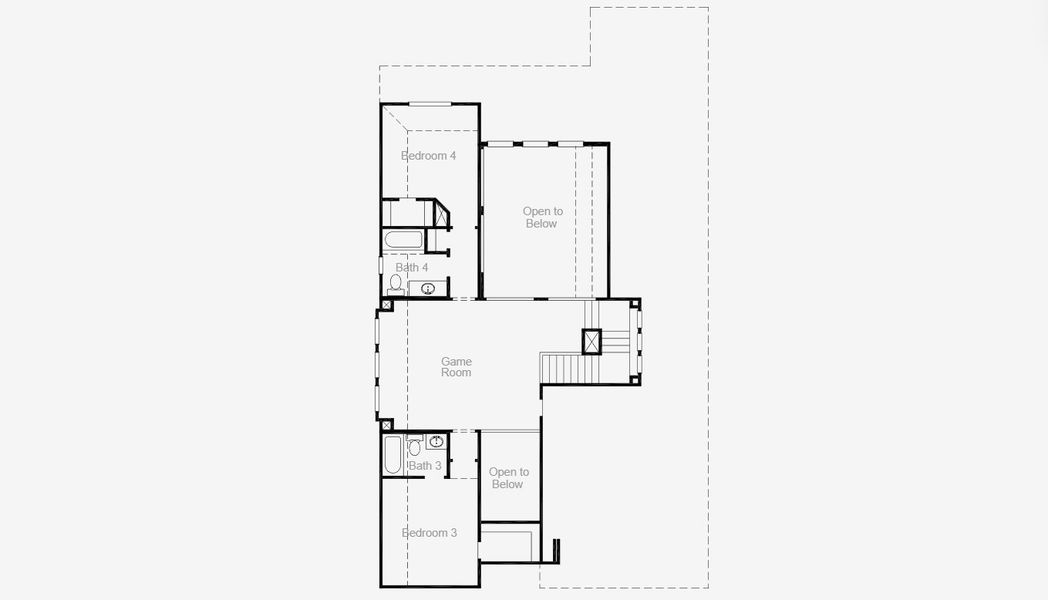 2D floor plan layout for the Mineola by Coventry Homes in Painted Tree 50', McKinney, TX (Image 6). 2D floor plan layout for the Mineola by Coventry Homes in Painted Tree 50', McKinney, TX (Image 6).