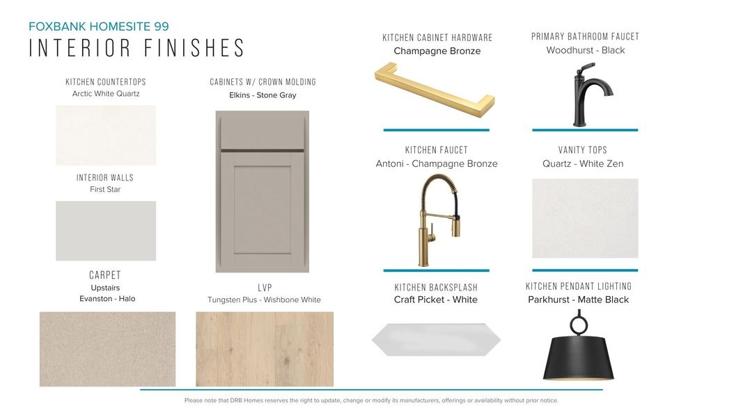 Furnished interior view inside a new home in Foxbank, Gray Court (Image 19).