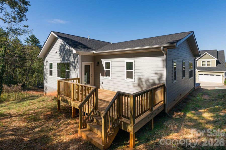 Exterior details and patio area of a home in , Asheville (Image 30).