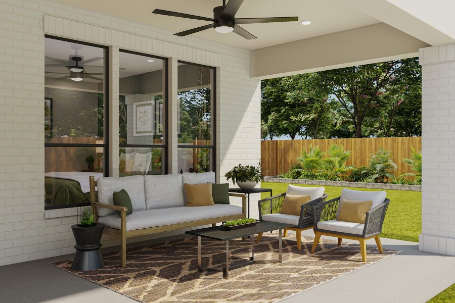 Representative exterior details of a home built from the Camden by Tri Pointe Homes in Legacy Grove, Montgomery (Image 4).