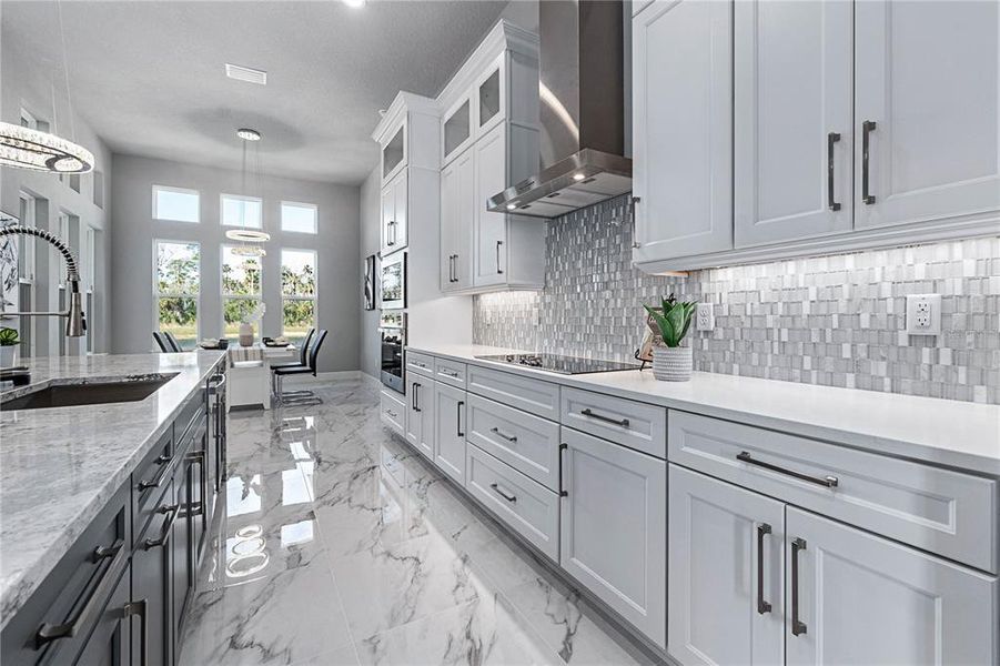 Kitchen opens up to Breakfast Nook Kitchen opens up to Breakfast Nook