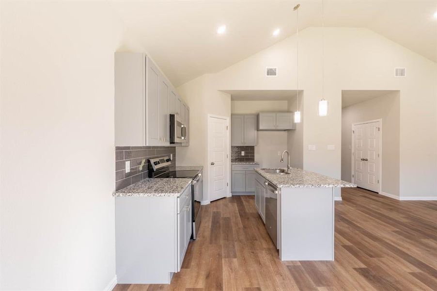 Furnished interior view inside a new home in Trails of Fossil Creek, Fort Worth (Image 10).