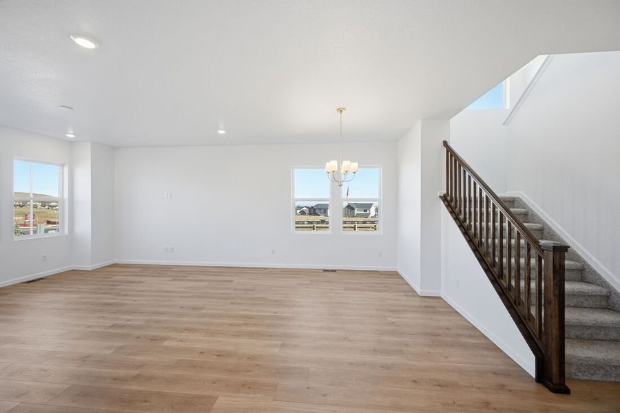 Spacious, unfurnished interior of a new home in Trailstone Town Collection, Arvada (Image 14).