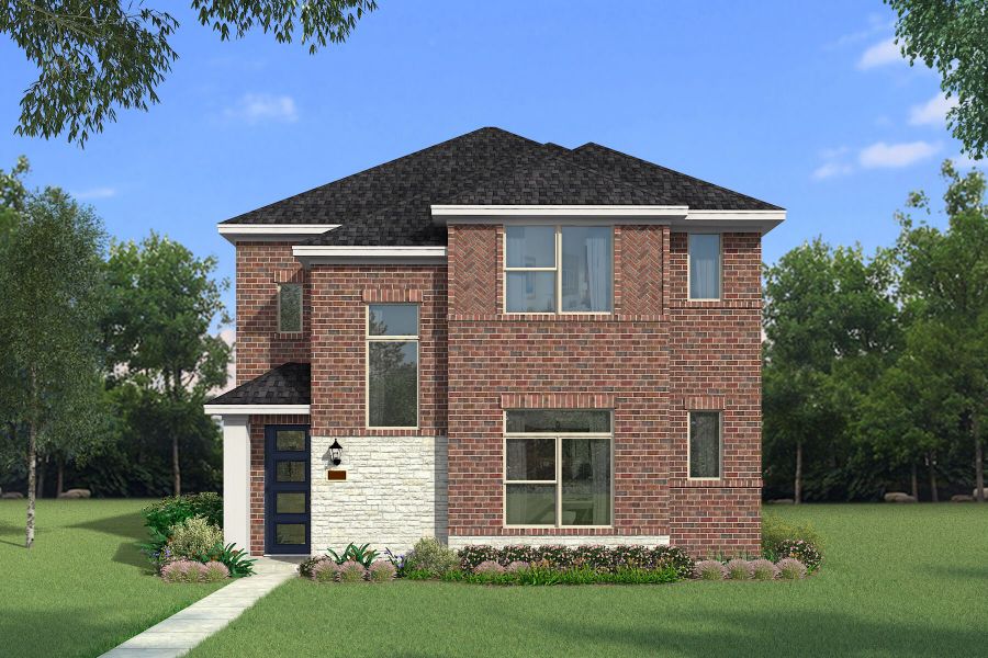 The Caddo - Modern Prairie with Stone Elevation