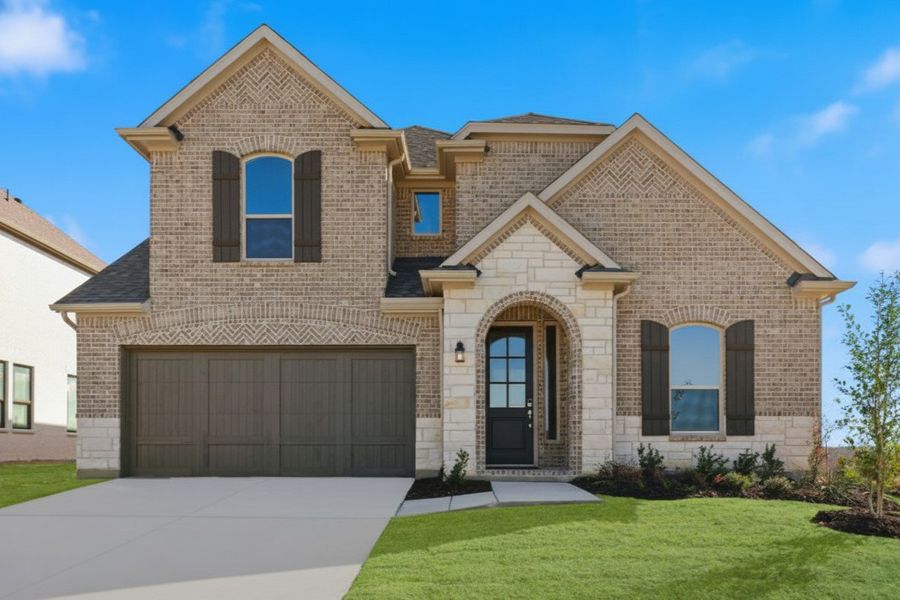 Representative exterior photo of a completed home built from the Bordeaux by Taylor Morrison in The Ranch at Uptown Celina 55s, Celina, TX (Image 22). Representative exterior photo of a completed home built from the Bordeaux by Taylor Morrison in The Ranch at Uptown Celina 55s, Celina, TX (Image 22).