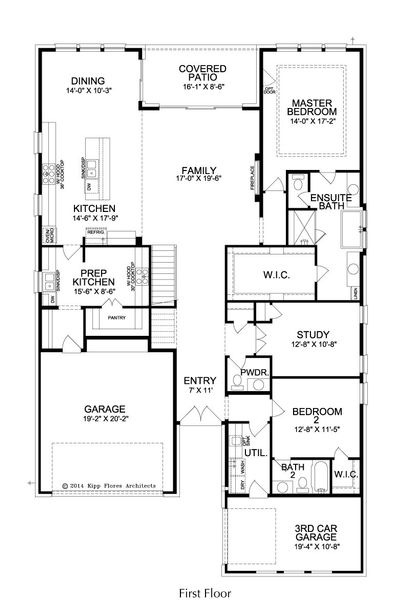 2D floor plan layout for the Langford by Landon Homes in Dominion Estates, Frisco, TX (Image 5).