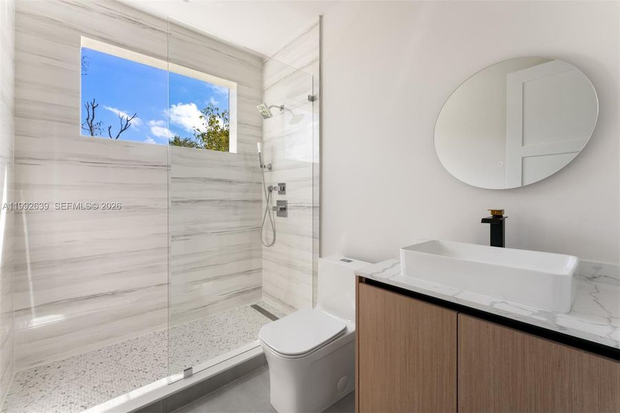 Furnished interior view inside a new home in , Key Largo (Image 37).