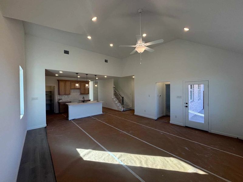 Open Kitchen-Living-Dining Room Construction Progress