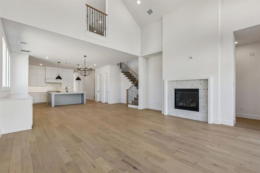 With a spacious family room open to the dining room and kitchen, our Justin plan was designed for entertaining!