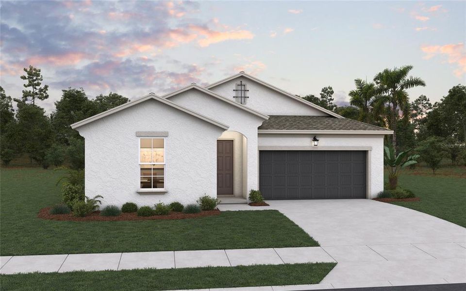 Front exterior of a new home in River Hall, Alva, FL, highlighting curb appeal (Image 1). Front exterior of a new home in River Hall, Alva, FL, highlighting curb appeal (Image 1).