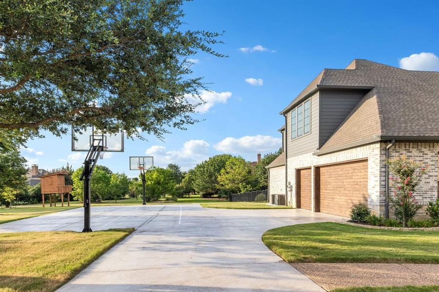 Basketball court with pickleball lines Basketball court with pickleball lines