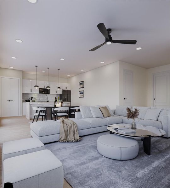 Furnished interior view inside a new home in , Houston (Image 1). Furnished interior view inside a new home in , Houston (Image 1).