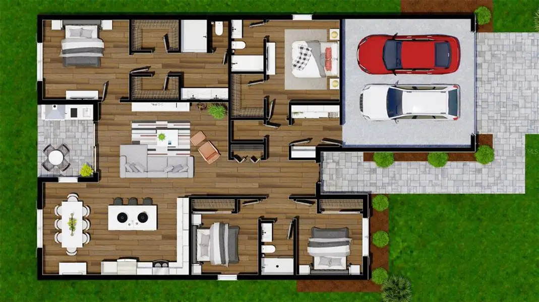 2D floor plan layout of this home in , Beverly Hills, FL (Image 3).