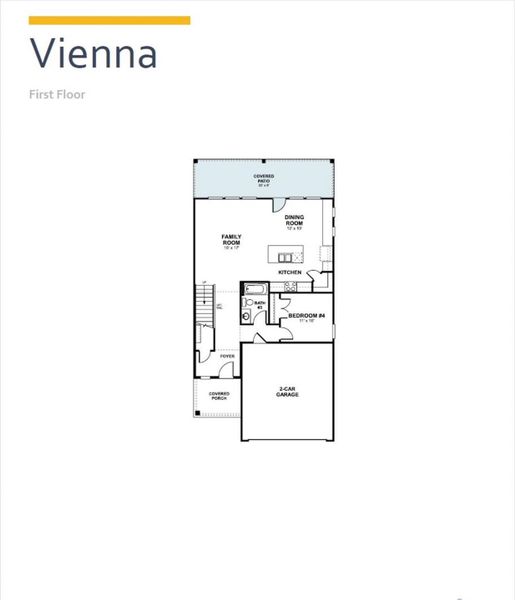 2D floor plan layout of this home in Heritage, Dripping Springs, TX (Image 5).
