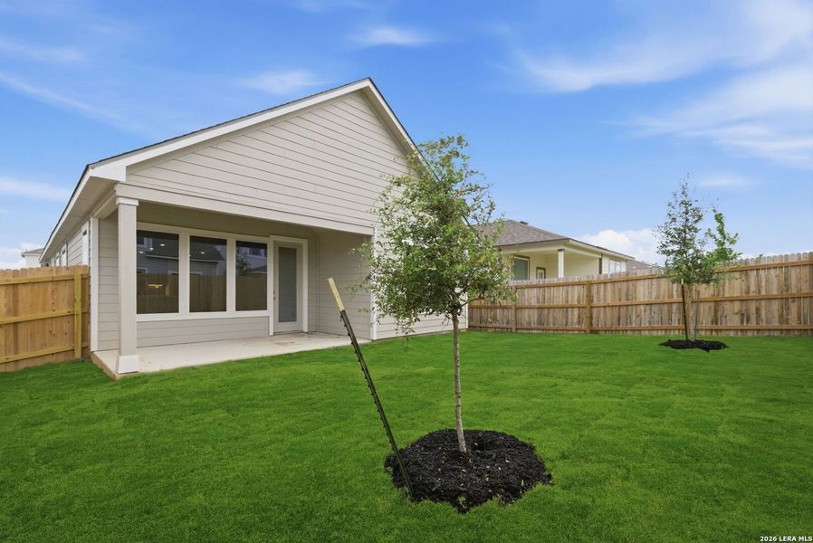 Exterior details and patio area of a home in Talley Fields, San Antonio (Image 3).