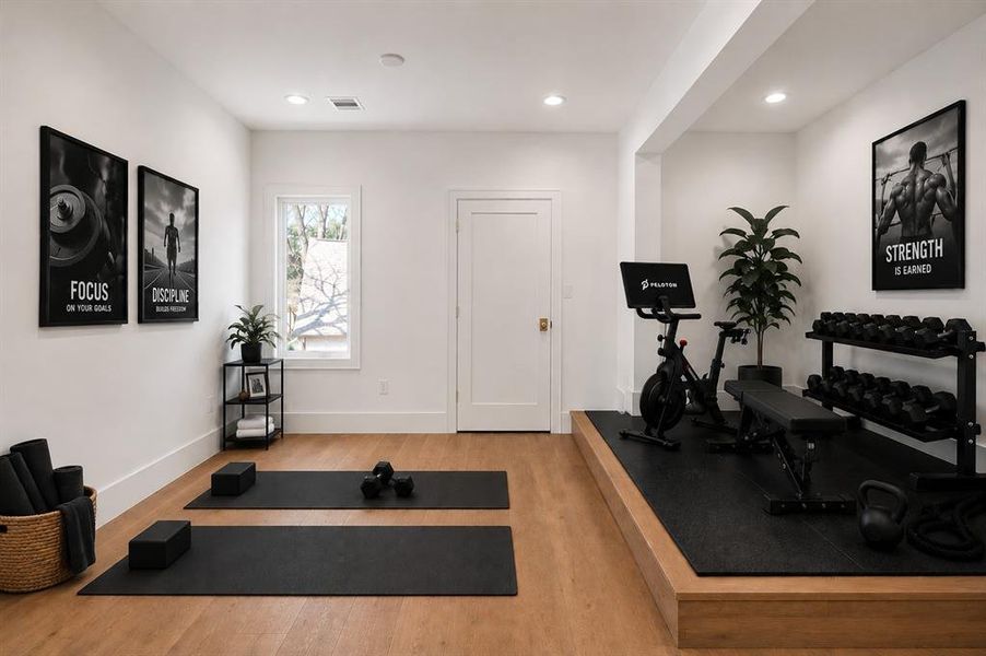5th room could be a bonus room, work out room, or bedroom.