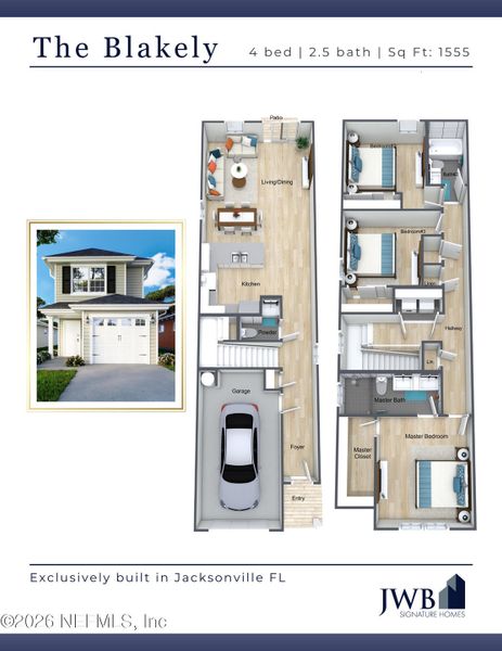 2D floor plan layout of this home in , Jacksonville, FL (Image 3).