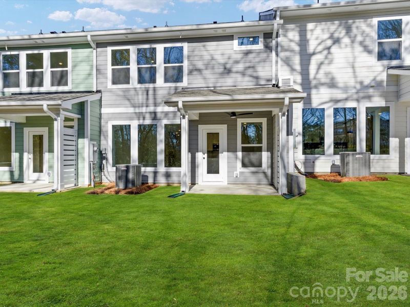 Exterior details and patio area of a home in Westview Towns, Waxhaw (Image 4).
