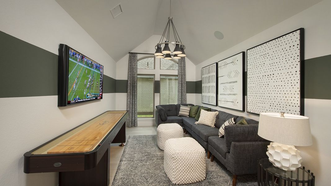 Furnished interior view inside a new home in Meadows of Mill Creek, Seguin (Image 53).