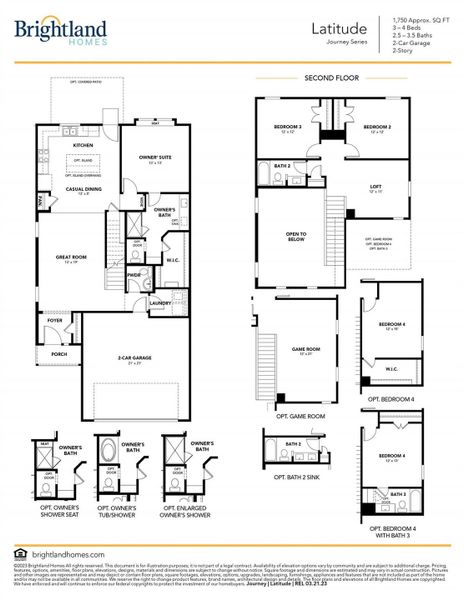 2D floor plan layout of this home in Colony at Pinehurst, Pinehurst, TX (Image 4).