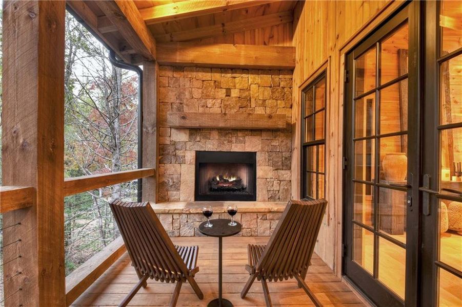 Exterior details and patio area of a home in , Blue Ridge (Image 3). Exterior details and patio area of a home in , Blue Ridge (Image 3).