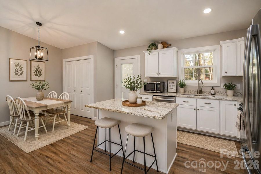 Kitchen virtually staged Kitchen virtually staged