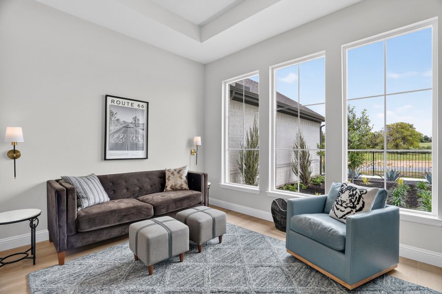 Representative furnished interior of a home built from the Wichita by Cheldan Homes in Arbor Oaks, Boyd (Image 12).