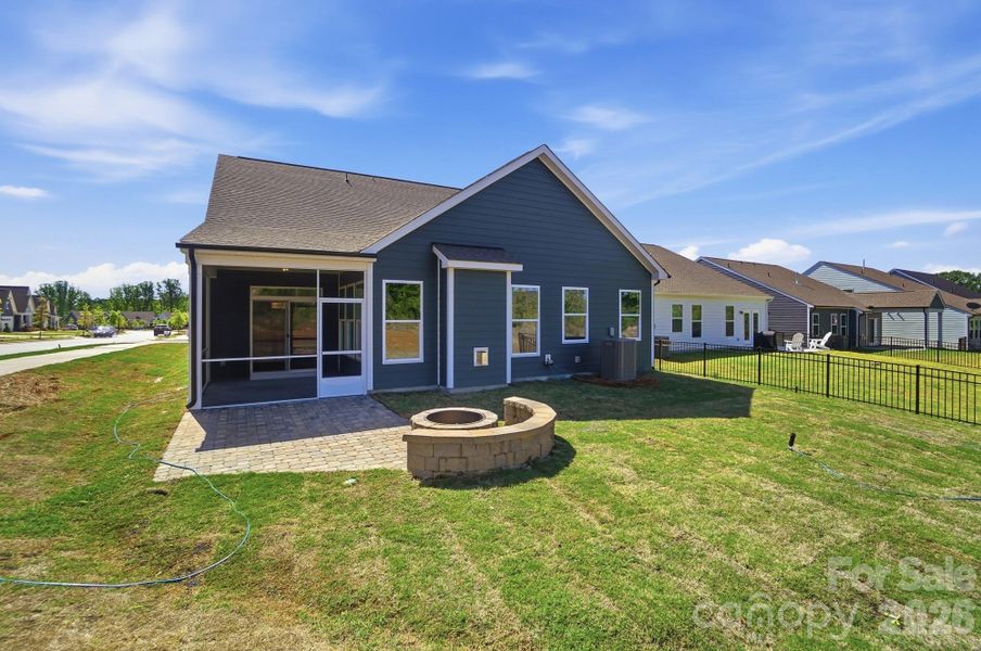 Exterior details and patio area of a home in Heritage - 55+ Community, Indian Trail (Image 25).