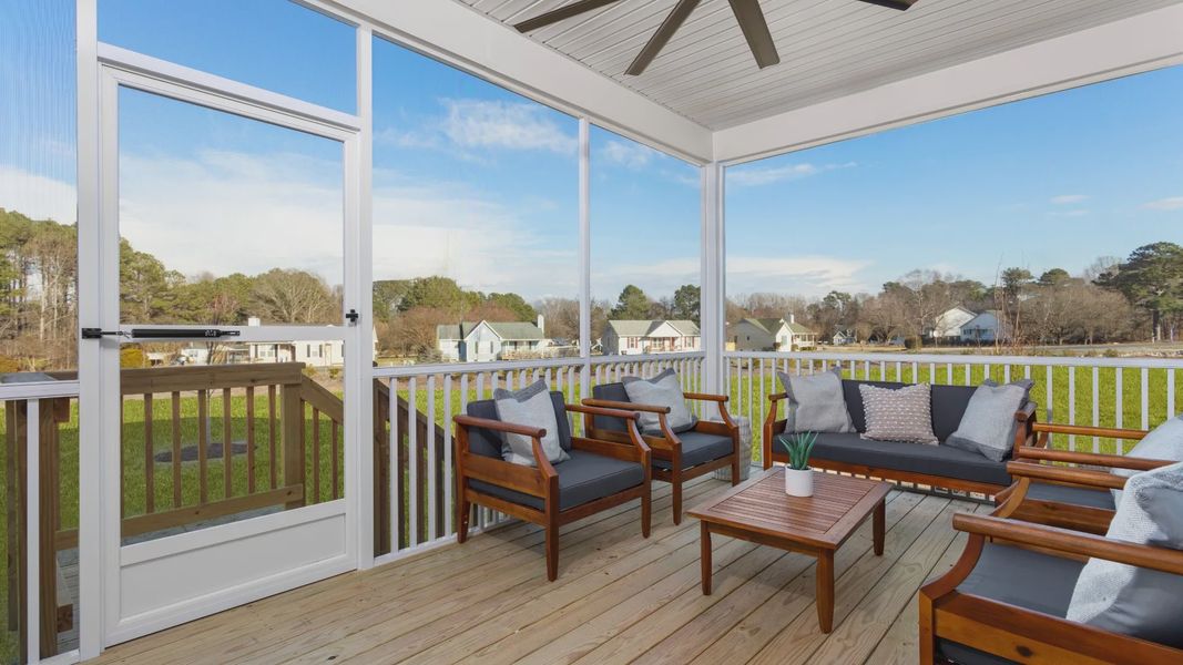 Representative furnished interior of a home built from the Stonefield by DRB Homes in Weavers Pointe, Zebulon (Image 17).