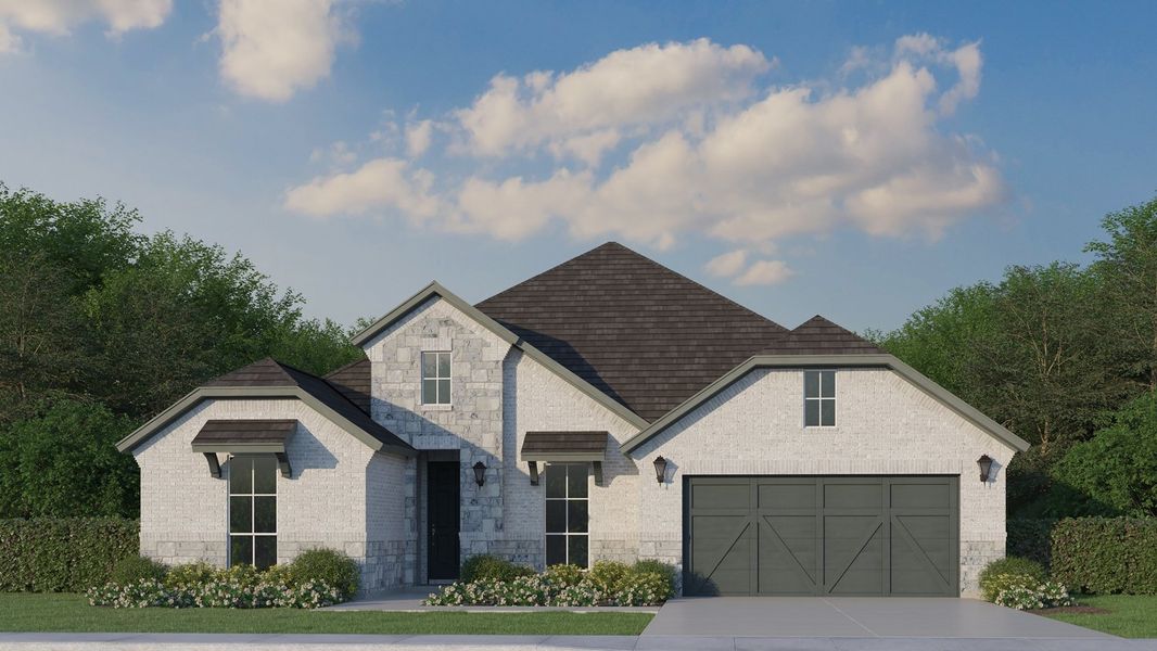 Plan 1688 Elevation B with Stone Plan 1688 Elevation B with Stone