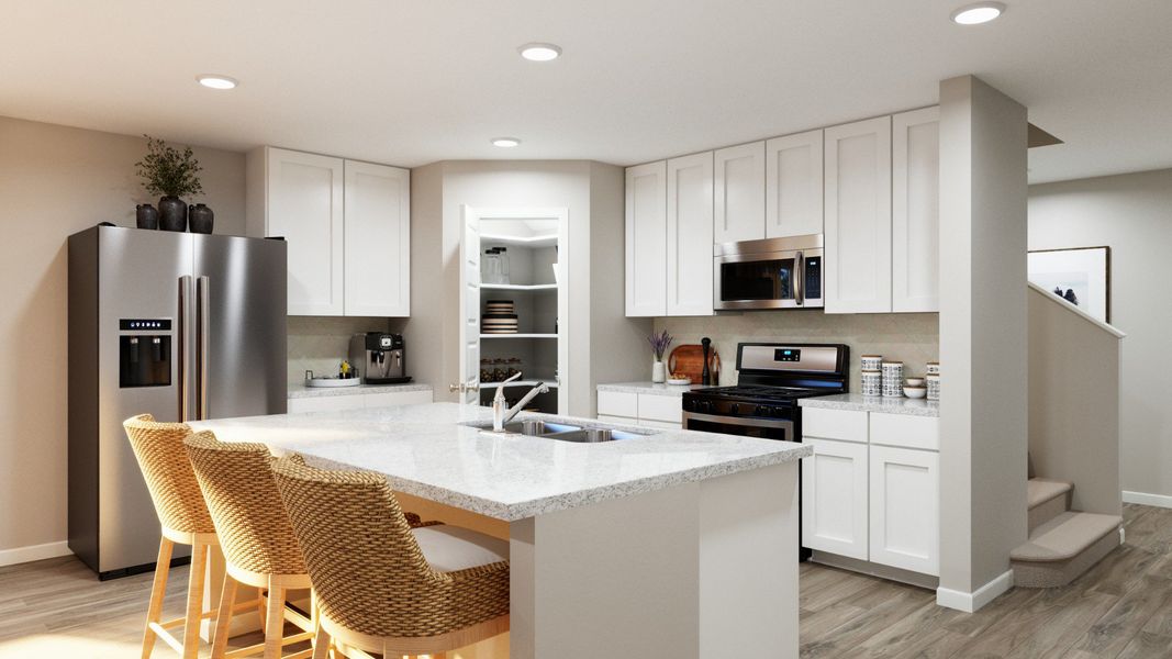 Representative furnished interior of a home built from the The Cortona by Legend Homes in Hunters Ranch, San Antonio (Image 6).