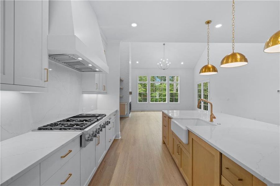 Furnished interior view inside a new home in Waterside Single Family, Peachtree Corners (Image 9). Furnished interior view inside a new home in Waterside Single Family, Peachtree Corners (Image 9).