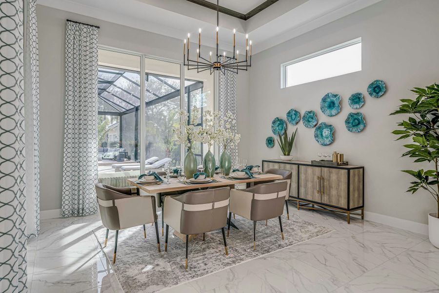 2D floor plan layout for the Sand Dollar Grande by GHO Homes in The Strand, Indian River Shores, FL (Image 55).