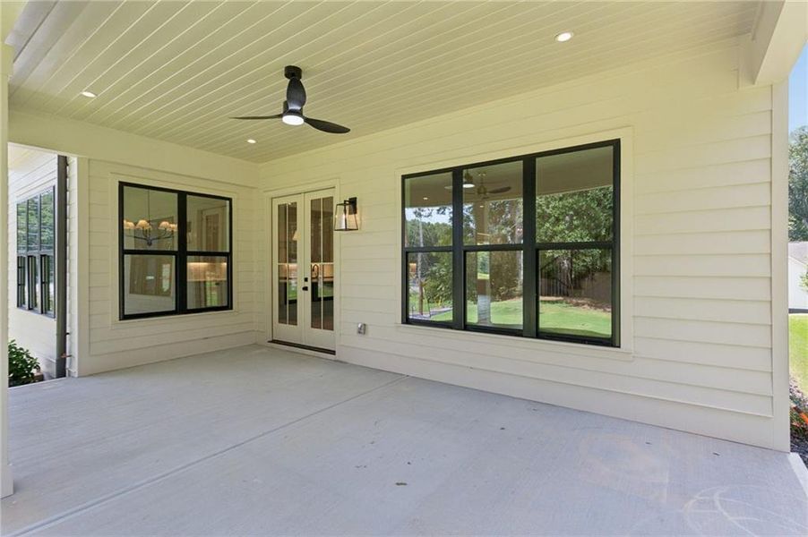 Exterior details and patio area of a home in , Atlanta (Image 4).