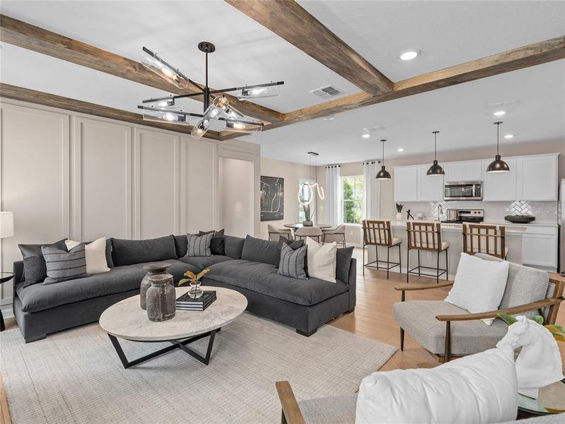 Furnished interior view inside a new home in EverBe, Orlando (Image 9).