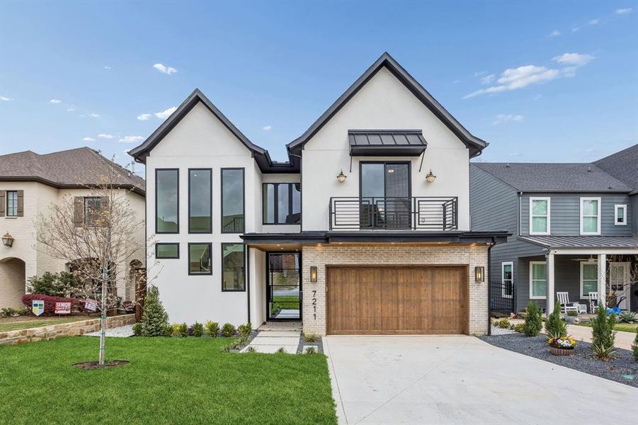 Front exterior of a new home in , Dallas, TX, highlighting curb appeal (Image 24).