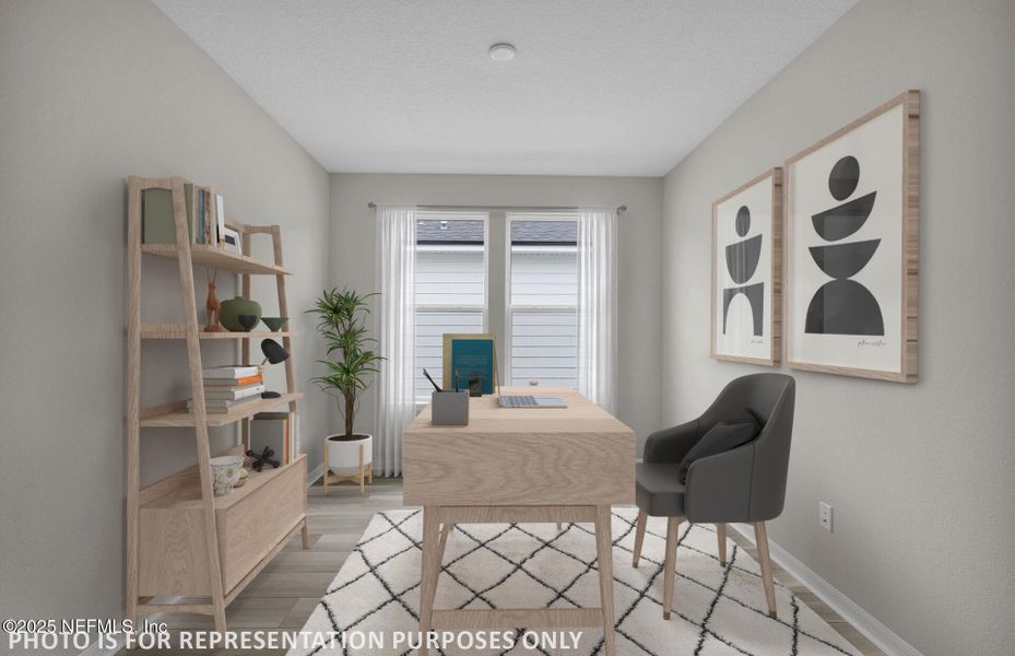 Furnished interior view inside a new home in Del Webb Wildlight, Yulee (Image 17).