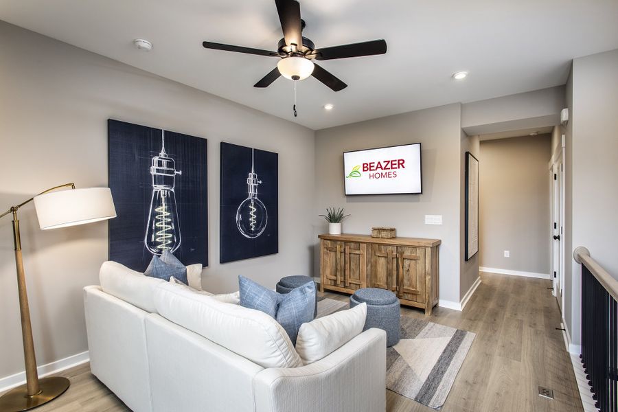 Representative furnished interior of a home built from the Canton II by Beazer Homes in The Paddocks at Doc Hughes, Buford (Image 13). Representative furnished interior of a home built from the Canton II by Beazer Homes in The Paddocks at Doc Hughes, Buford (Image 13).
