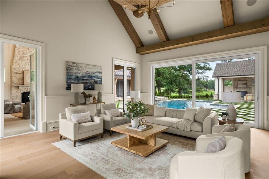 Furnished interior view inside a new home in , Canton (Image 62).