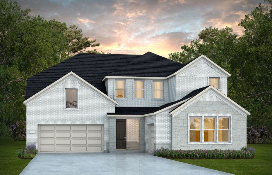 Representative exterior photo of a completed home built from the Gillett by Pulte Homes in Blue Creek Trails, Richmond, TX (Image 21). Representative exterior photo of a completed home built from the Gillett by Pulte Homes in Blue Creek Trails, Richmond, TX (Image 21).