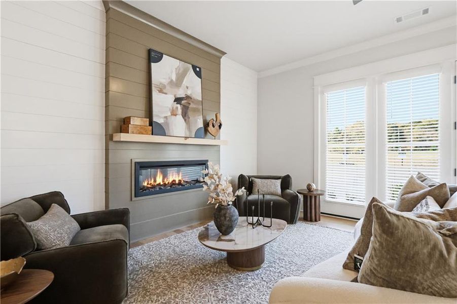 Furnished interior view inside a new home in , Braselton (Image 9). Furnished interior view inside a new home in , Braselton (Image 9).