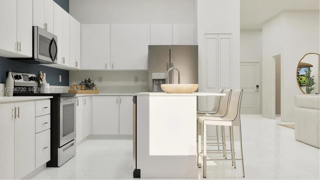 Furnished interior view inside a new home in Coral Landings, Miami (Image 4).
