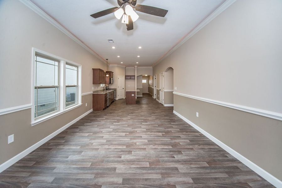 Representative unfurnished interior of a home built from the Inman by Enchanted Homes in Lonesome Dove, San Antonio (Image 30).