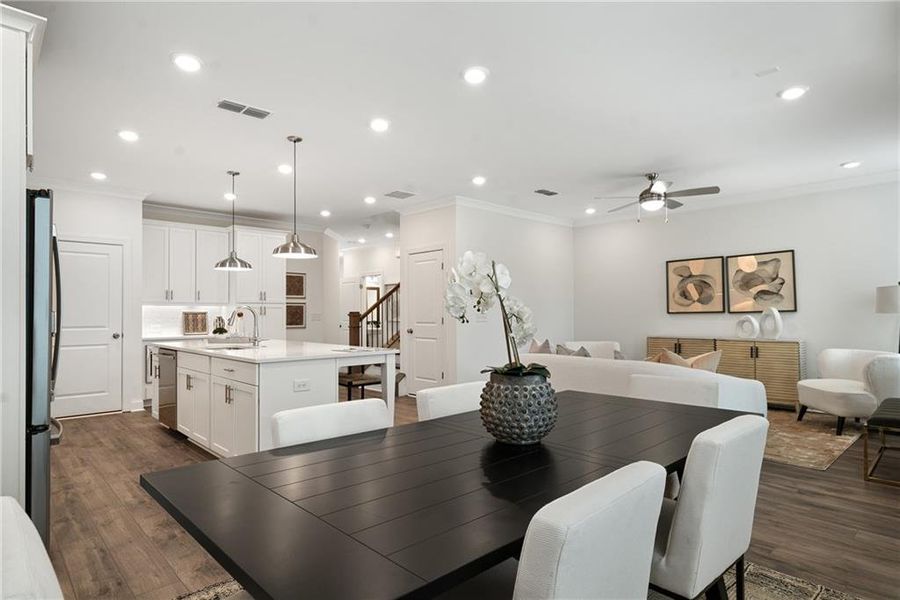 Furnished interior view inside a new home in Millcroft Townhomes, Buford (Image 34).