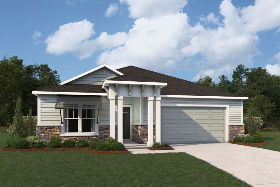 Representative exterior photo of a completed home built from the Ivy by Mattamy Homes in RiverTown, St. Johns, FL (Image 1). Representative exterior photo of a completed home built from the Ivy by Mattamy Homes in RiverTown, St. Johns, FL (Image 1).