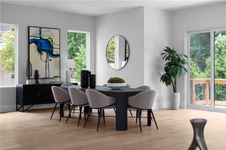 Furnished interior view inside a new home in , Atlanta (Image 52).