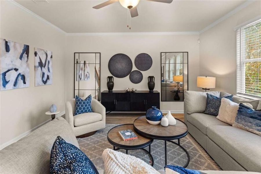 Furnished interior view inside a new home in Hillbrooke Preserve, Conyers (Image 44).