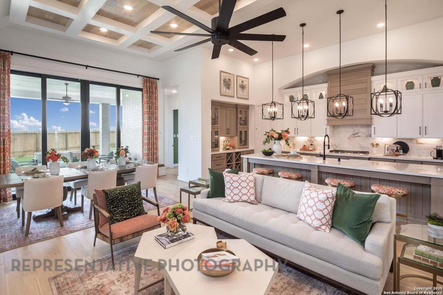 Furnished interior view inside a new home in Mayfair: 60ft. lots, New Braunfels (Image 7). Furnished interior view inside a new home in Mayfair: 60ft. lots, New Braunfels (Image 7).