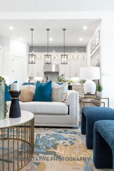 Furnished interior view inside a new home in Wolf Ranch, Georgetown (Image 9).